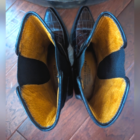 Donald J Pliner Western Couture Collection Black & Brown Cowboy Boots WomenSz 6 - Picture 13 of 17